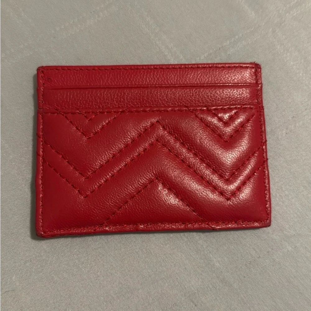 Gucci Leather GG Marmont Card Case